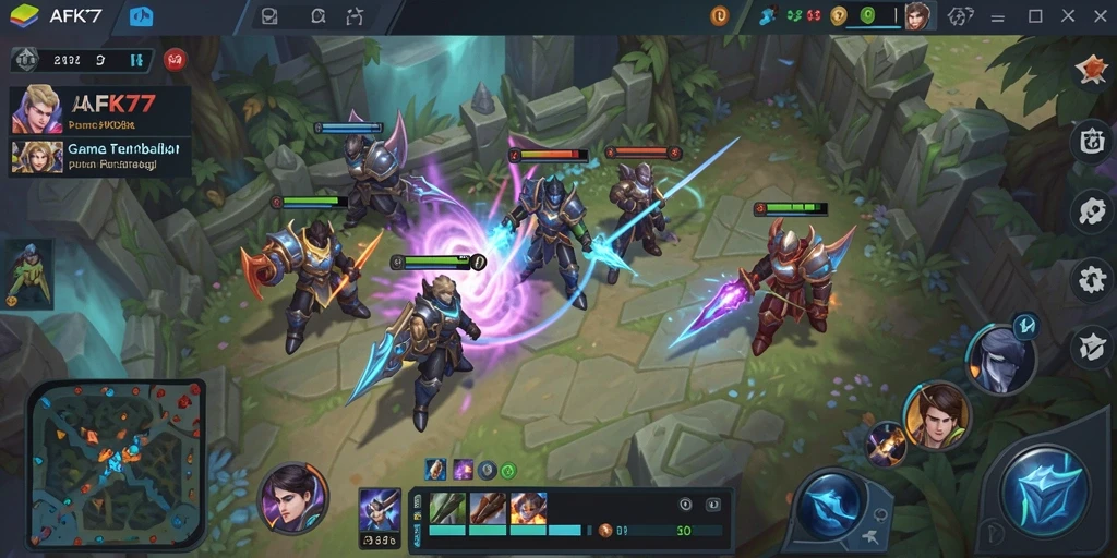Gameplay seru dengan aksi MOBA yang mendebarkan.
