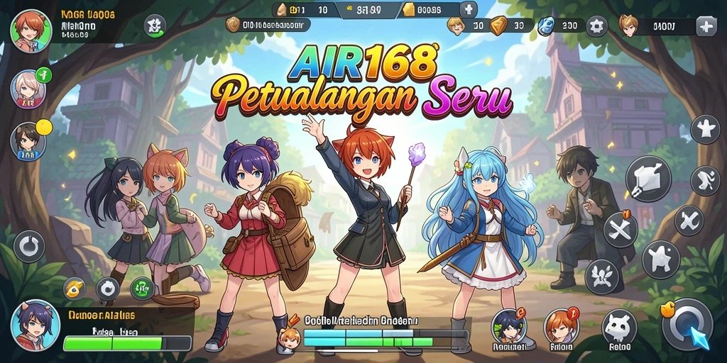 Tampilan gameplay AIR168 dengan karakter Anime yang dinamis.