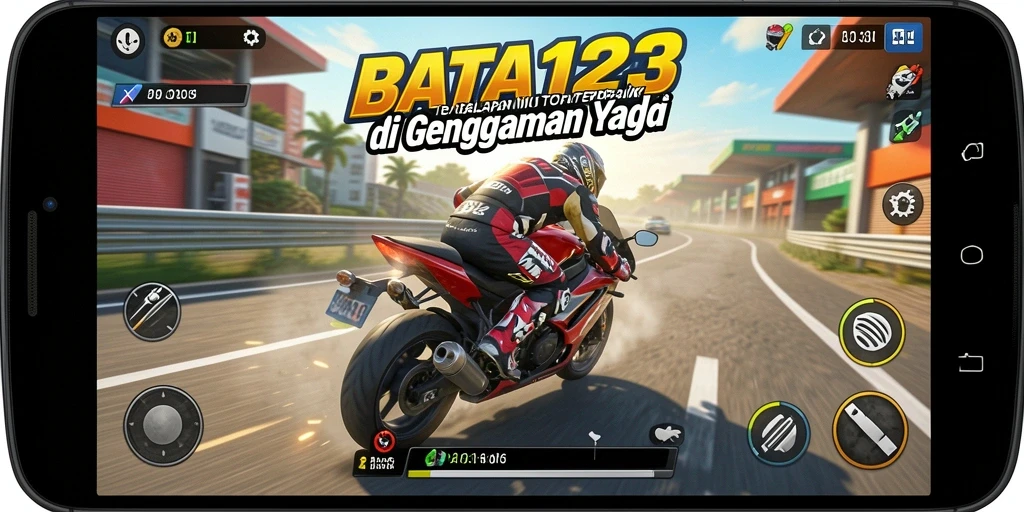 Screenshot menampilkan aksi balapan mendebarkan di BATA123.