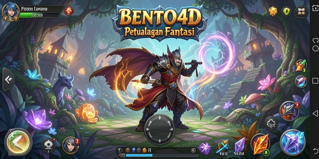 Screenshot gameplay BENTO4D yang memperlihatkan petualangan seru di dunia fantasi.