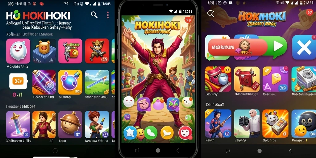 Screenshot utama HOKIHOKI menampilkan antarmuka aplikasi yang sederhana dan fungsional.
