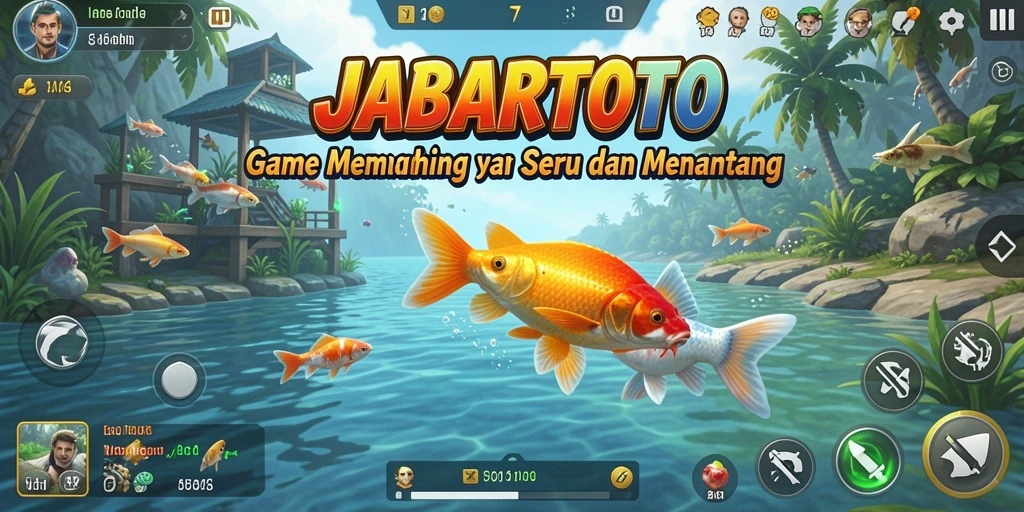 Screenshot gameplay seru dari JABARTOTO saat memancing ikan.