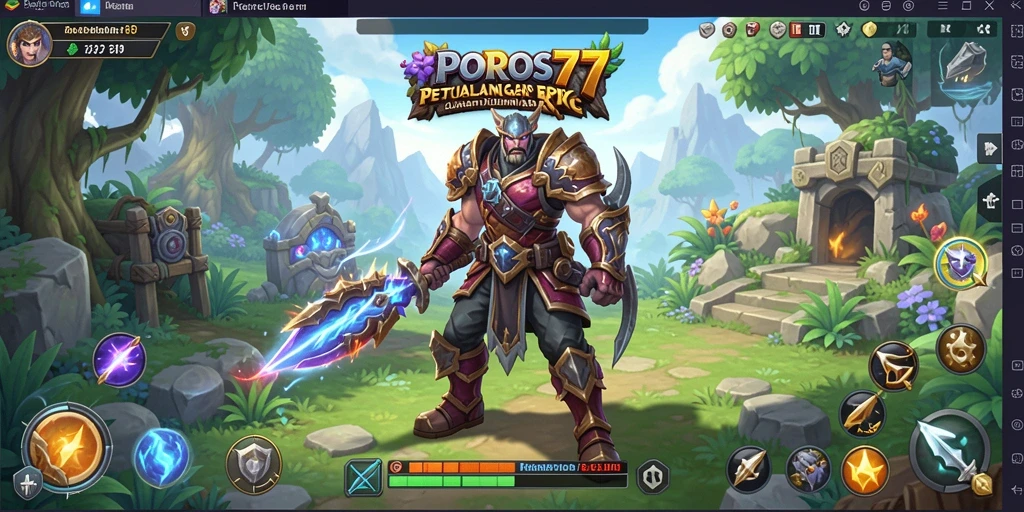 Tampilan gameplay POROS77 yang mendebarkan saat bertarung.