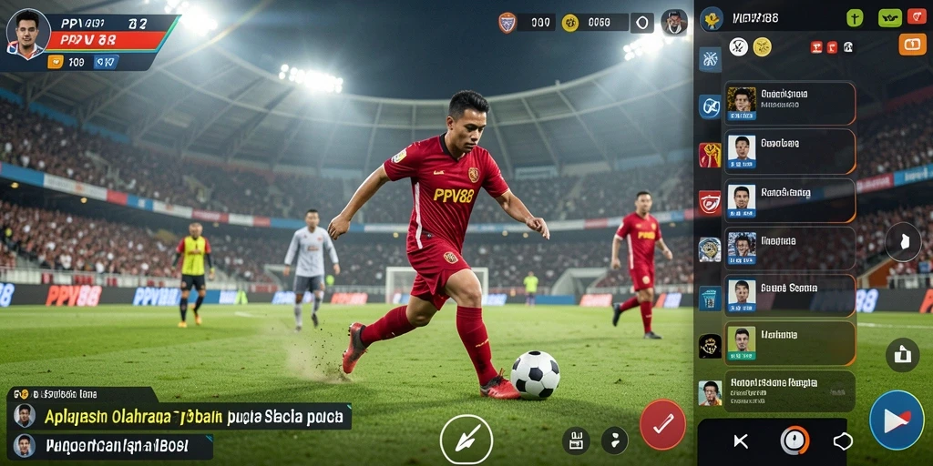 Tangkapan layar PPV88 dengan tampilan antarmuka pengguna yang menarik dan statistik pertandingan.
