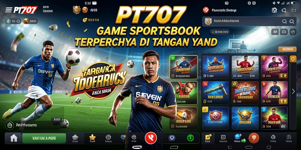 Tampilan antarmuka PT707 yang menampilkan taruhan olahraga.