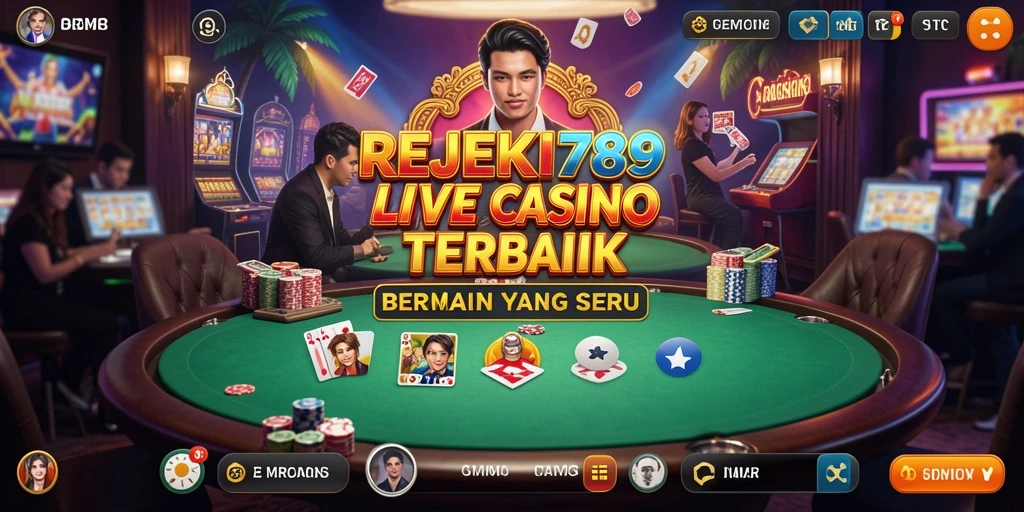 Tampilan mengesankan gameplay Live Casino di REJEKI789.