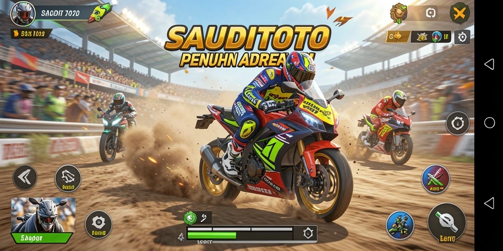 Tampilan menegangkan dari balapan motor di SAUDITOTO.