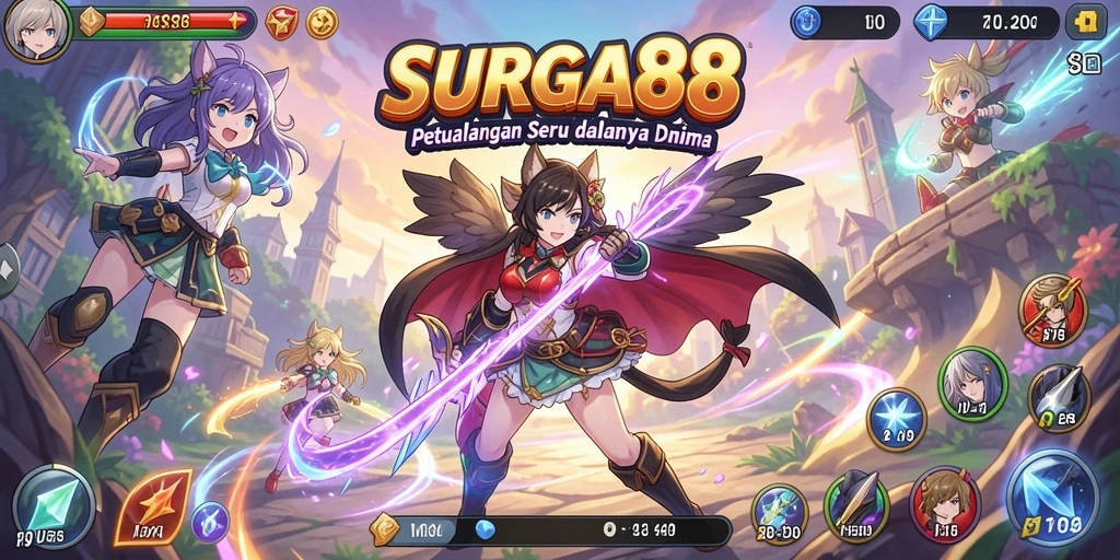 Tampilan gameplay SURGA88 yang memukau dan penuh warna.