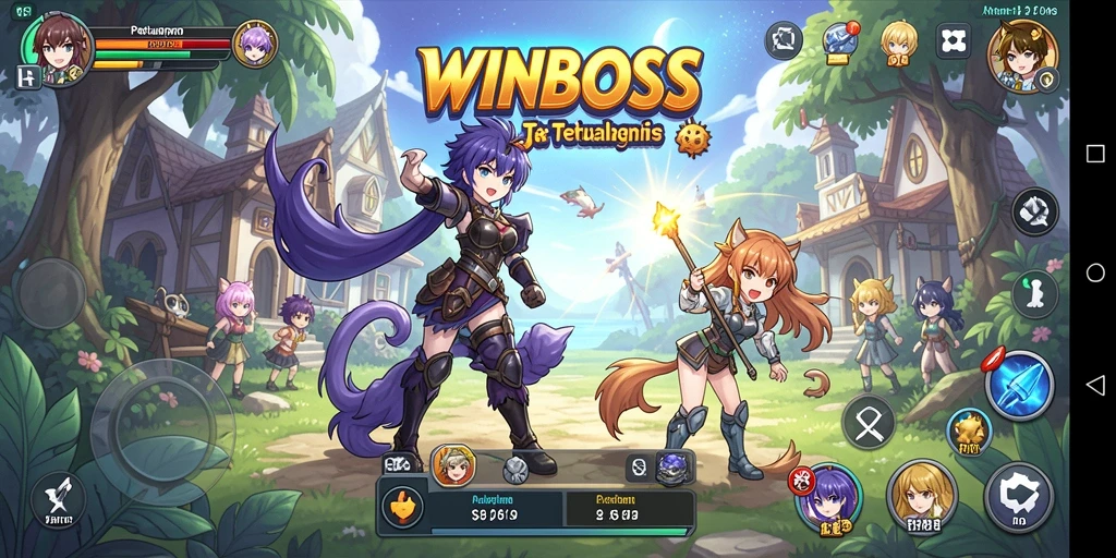 Gameplay WINBOSS yang penuh warna dan aksi seru.